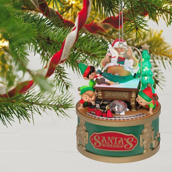 New! Santa's Workshop Wonders Hallmark Keepsake Christmas Ornament Toy Train Set - Picture 5 of 5